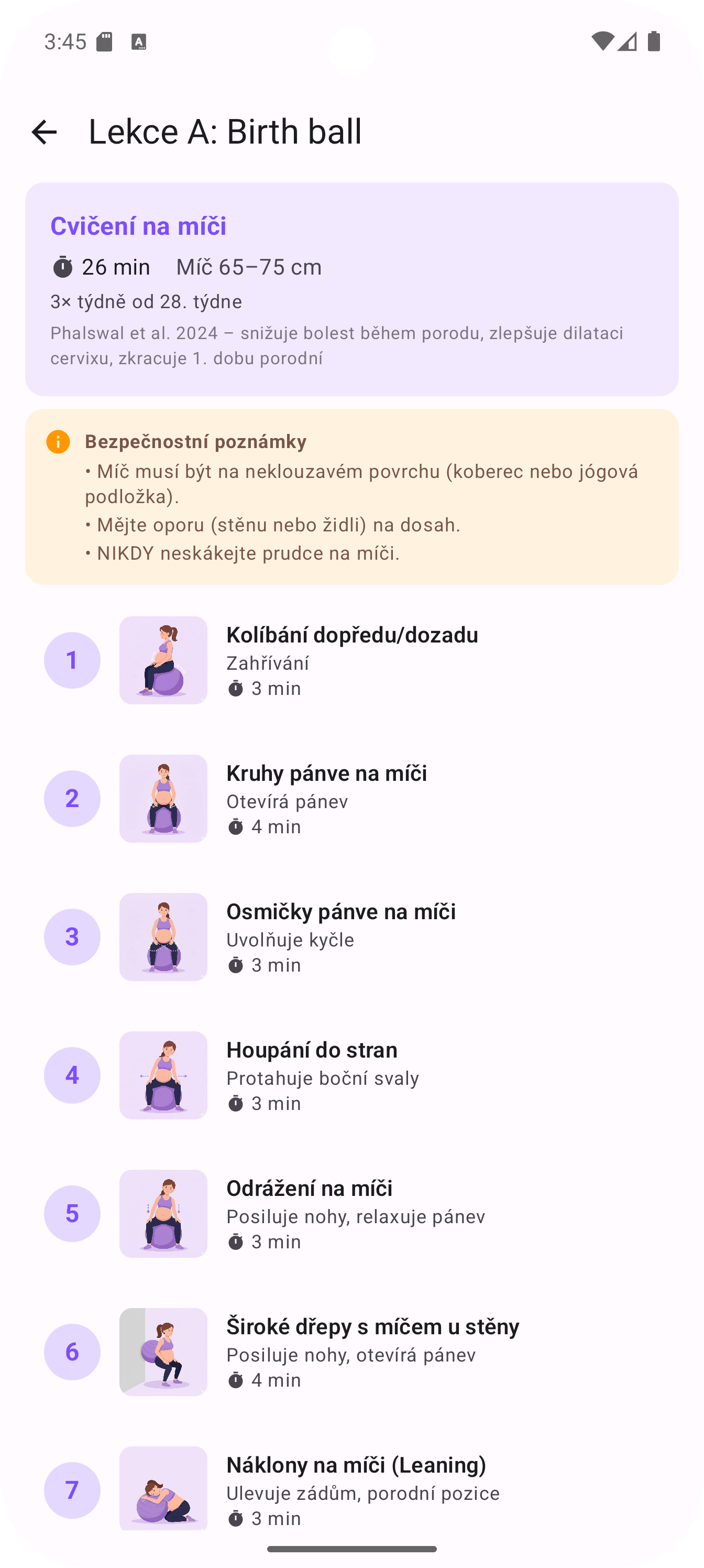 Cvičení - přehled lekce